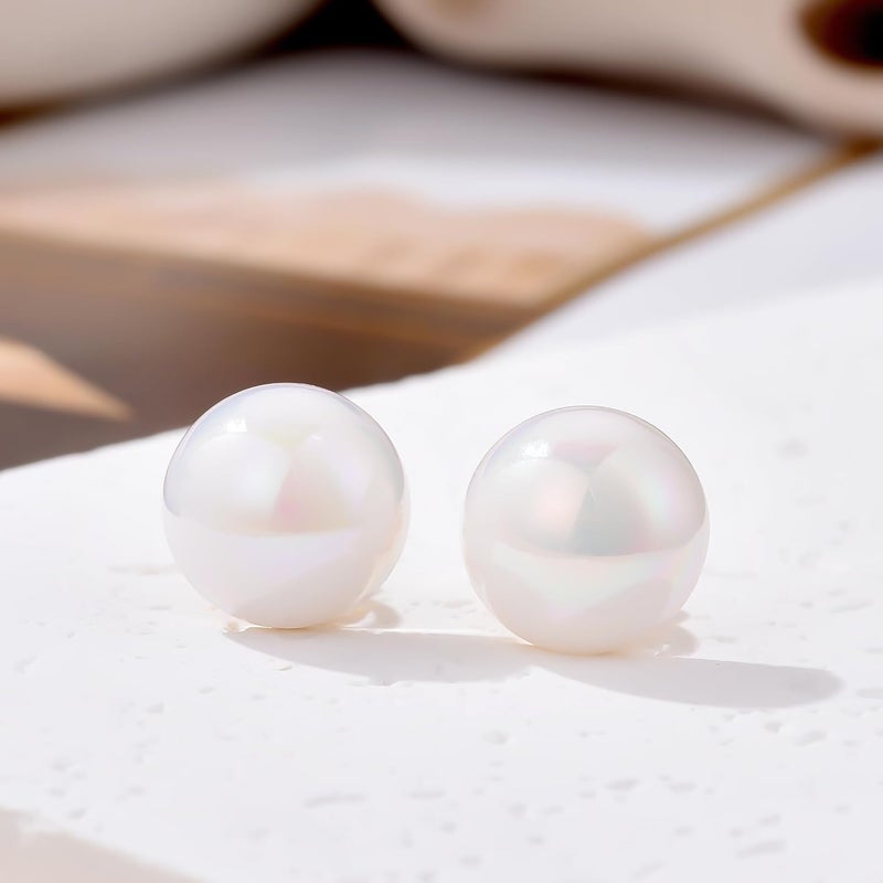 YOQUCOL Simulated Freshwater Pearl Clip On Earrings Not Pierced Elegant Stud Jewelry For Women - Image 3