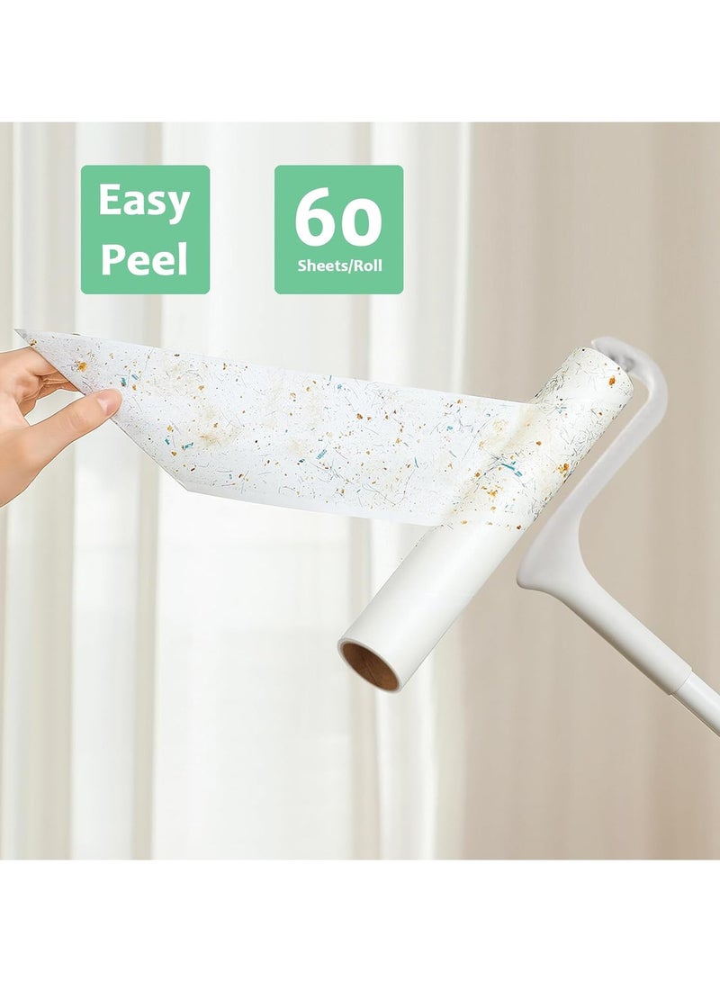 3 Piece Large Lint Roller Refills 9.45 inch Pet Hair Sticky Roller Refills for 9.4 inch to 9.5 inch Wide Floor Lint Rollers, 180 Sheets Total. - Image 4