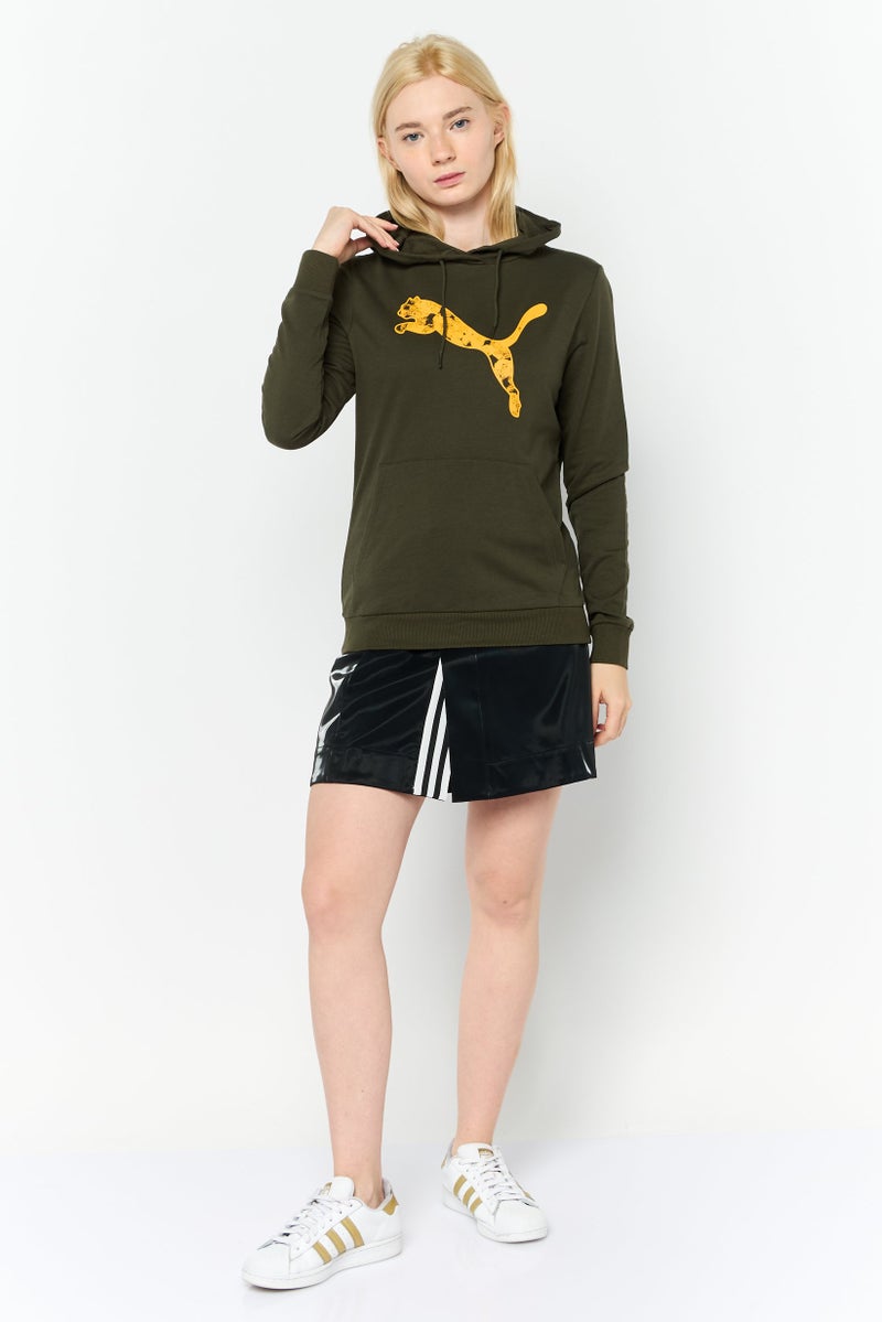 PUMA Women Regular Fit Long Sleeve Outdoor Hoodie, Green  - Image 3