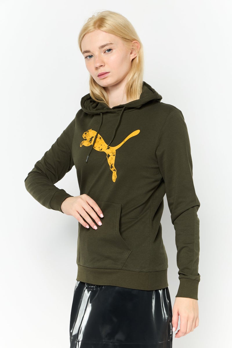 PUMA Women Regular Fit Long Sleeve Outdoor Hoodie, Green  - Image 2
