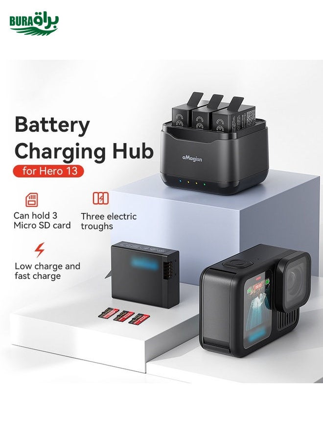 BURAQ For GoPro HERO13 Black AMagisn Battery Charger Charging Seat  - Image 2