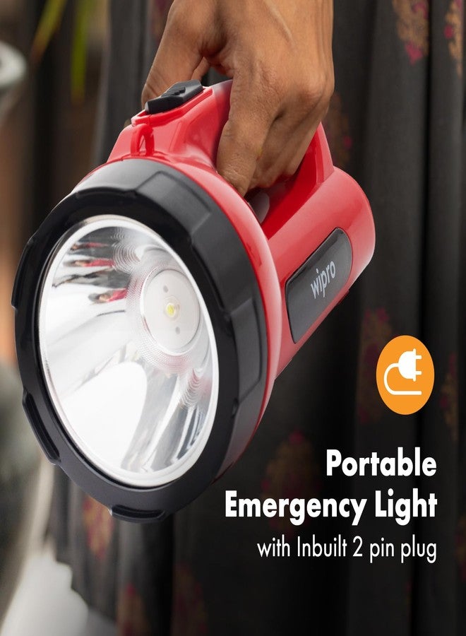 Wipro Emerald Rechargeable Emergency Light (Red) - Image 3