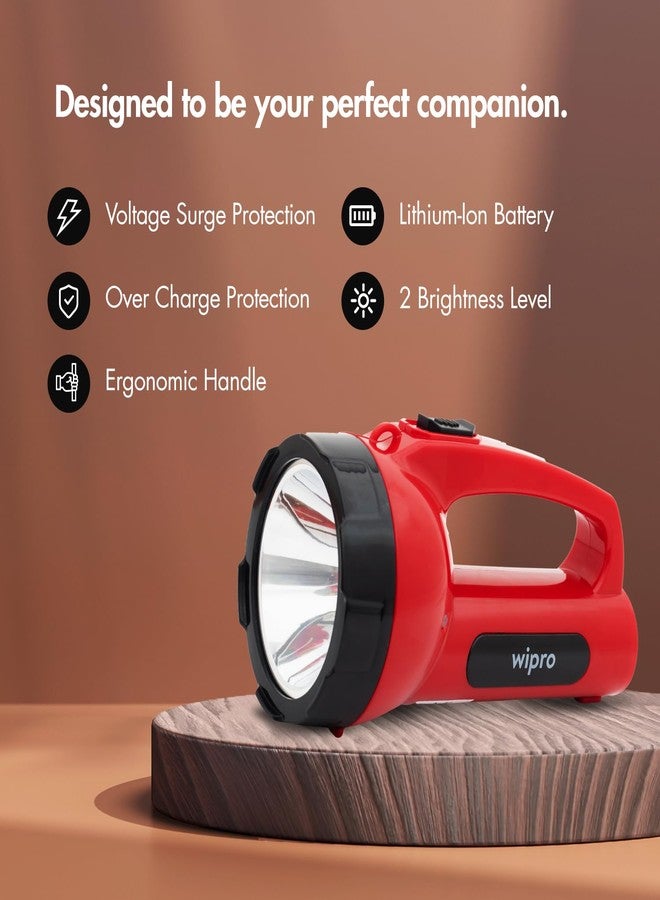 Wipro Emerald Rechargeable Emergency Light (Red) - Image 4