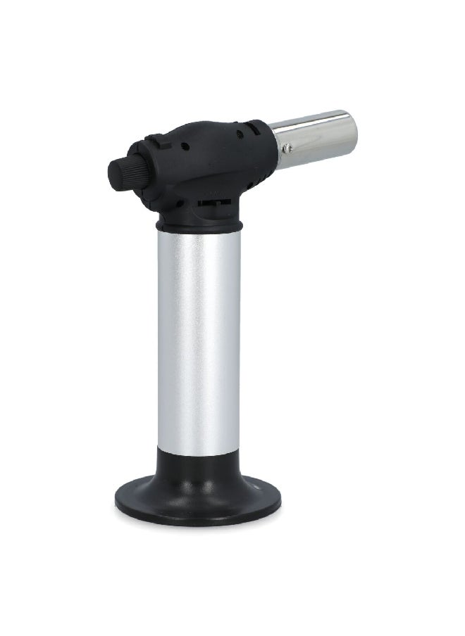 A-HOT - Piezo Electronic Automatic Ignition System Butane Micro Gas Blow Torch Silver and Black 27.6 x 8.6 x 21.2 cmMT-813 - Image 1