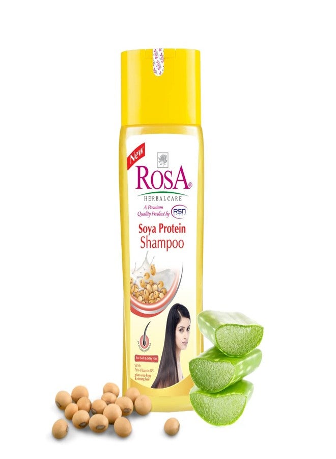 Rosa Soya Protein Shampoo with Orange, Aloe Vera & Pro-Vitamin B5 | Herbal Shampoo for Thin, Weak & Delicate Hair | Natural Hair Strengthening Formula | Unisex - Image 2