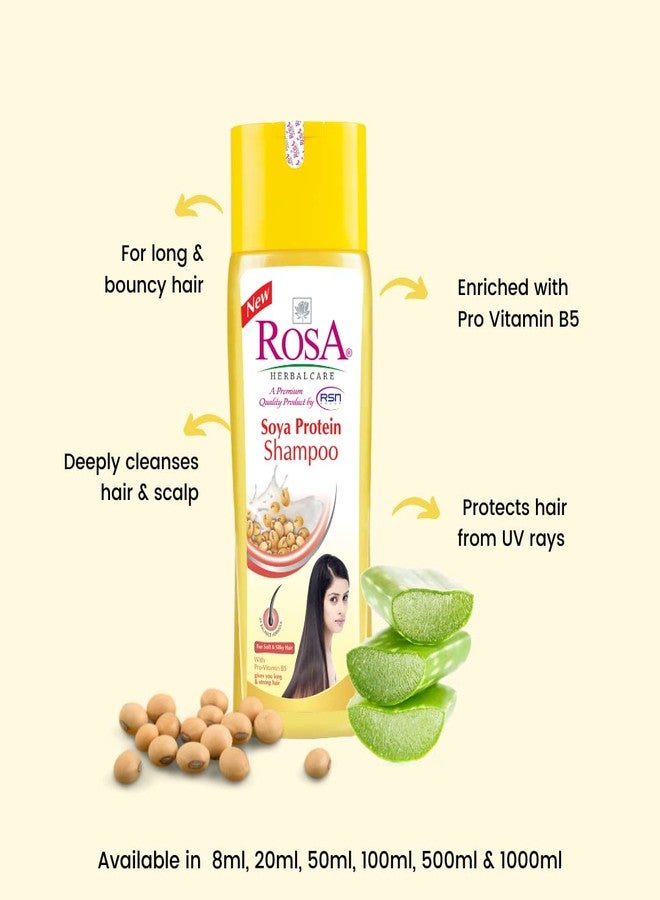 Rosa Soya Protein Shampoo with Orange, Aloe Vera & Pro-Vitamin B5 | Herbal Shampoo for Thin, Weak & Delicate Hair | Natural Hair Strengthening Formula | Unisex - Image 3