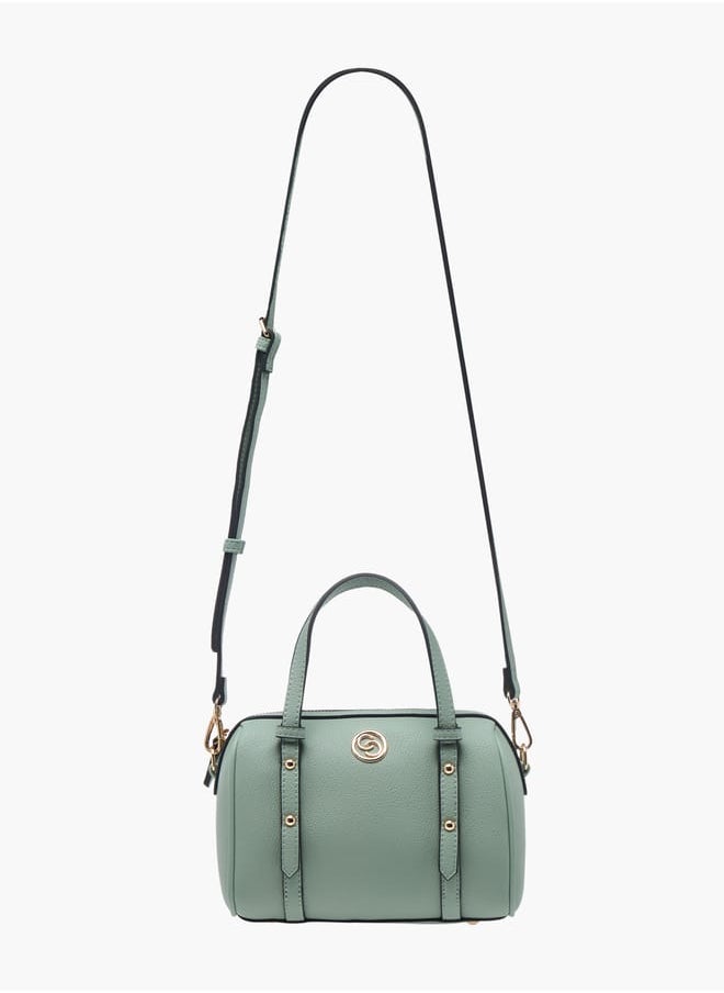 Celeste Women Solid Tote Bag with Zip Closure and Double Handle  - Image 2