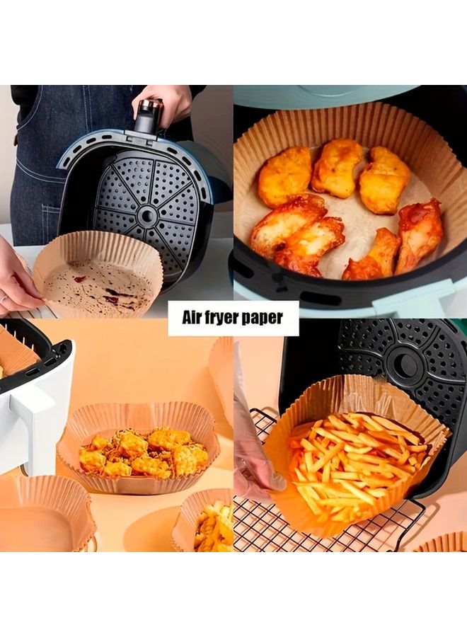 ٤٩ قطعة من أغطية صواني القلي الهوائي المربعة، خالية من مادة BPA، يمكن التخلص منها ومقاومة للحرارة، مقاس ٧.٨٧ بوصة - Image 1
