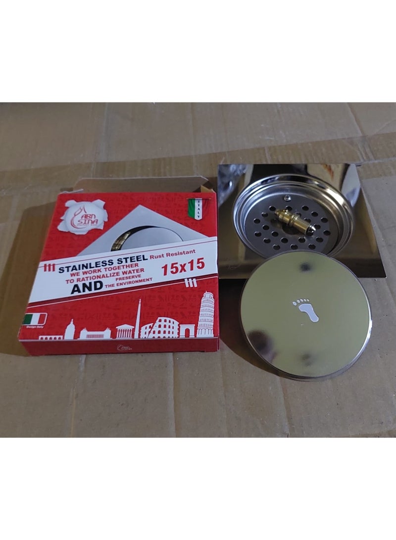 Shams Drain cover, 15 cm by 15 cm, with odor preventer - Image 3