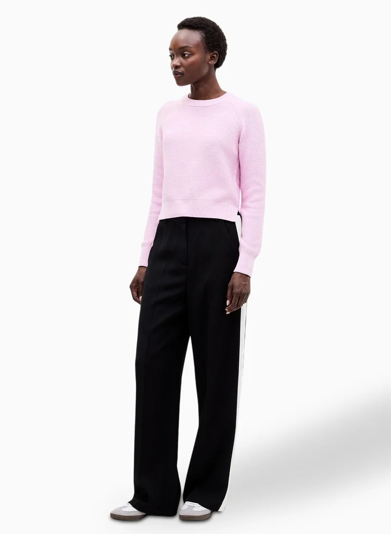 فرنش كونكشن كنزة ليلي موزارت بياقة دائرية