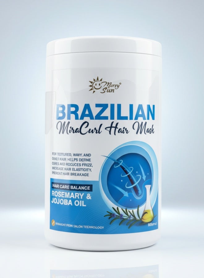 merry sun Brazilian Keratin Hair Treatment with Rosemary and Jojoba Oil 1000 ml Professional Hair Care Smooth Repair and Shine - Image 1
