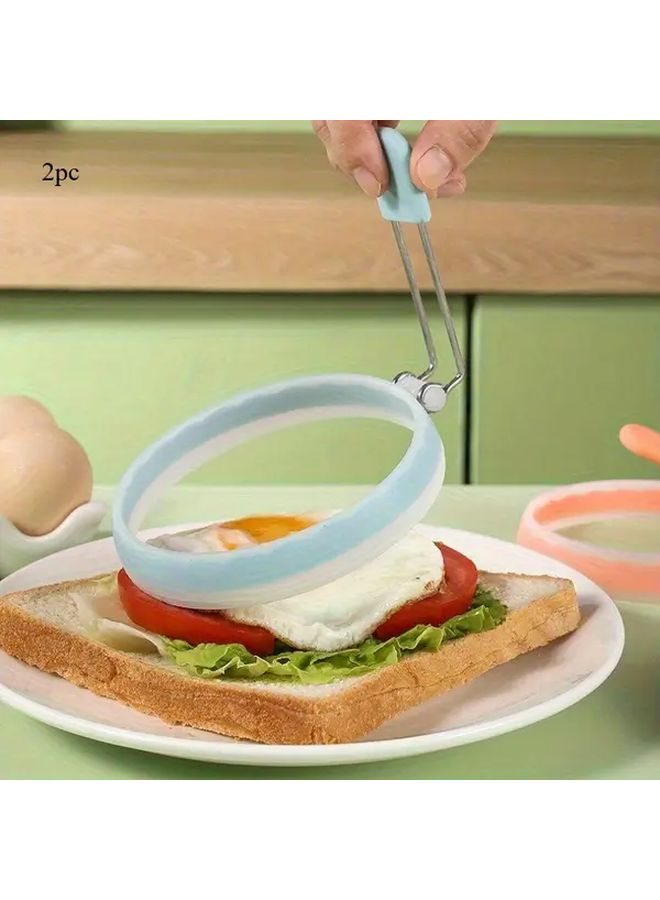 2pcs Silicone Egg Poacher Set Non Stick Assorted Colors Cooking Tool - Image 5
