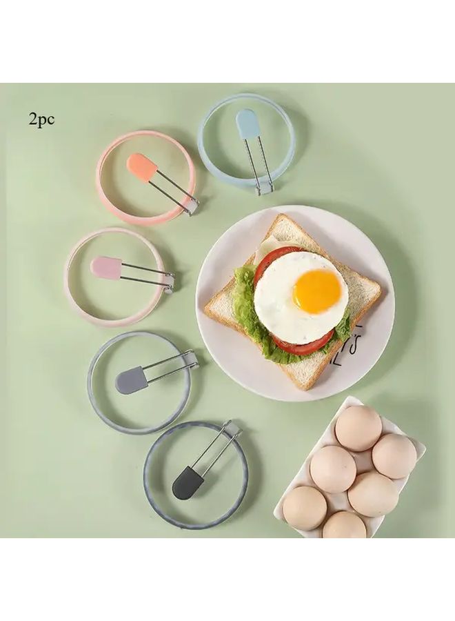 2pcs Silicone Egg Poacher Set Non Stick Assorted Colors Cooking Tool - Image 2