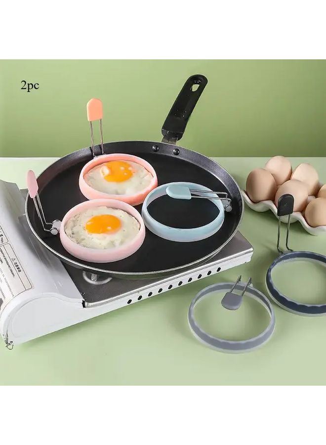 2pcs Silicone Egg Poacher Set Non Stick Assorted Colors Cooking Tool - Image 1