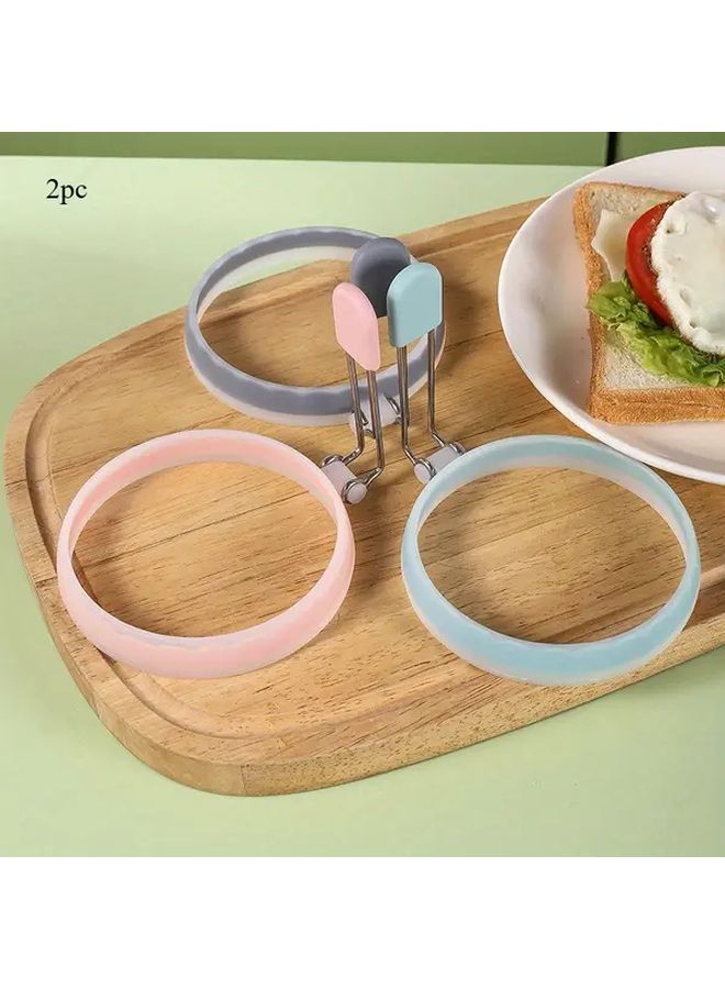 2pcs Silicone Egg Poacher Set Non Stick Assorted Colors Cooking Tool - Image 3