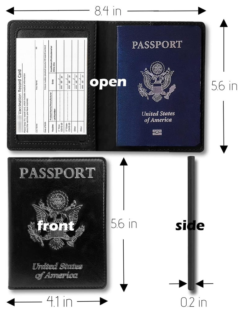 Sizobi Leather Passport Holder,International Travel Must Haves Travel Accessories for Women Men, Cruise Ship Essentials, Travel Gifts - Image 2