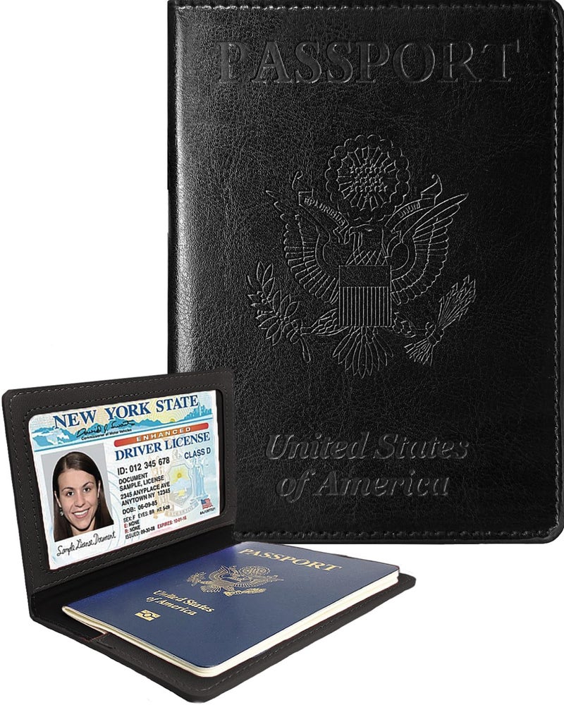 Sizobi Leather Passport Holder,International Travel Must Haves Travel Accessories for Women Men, Cruise Ship Essentials, Travel Gifts - Image 1