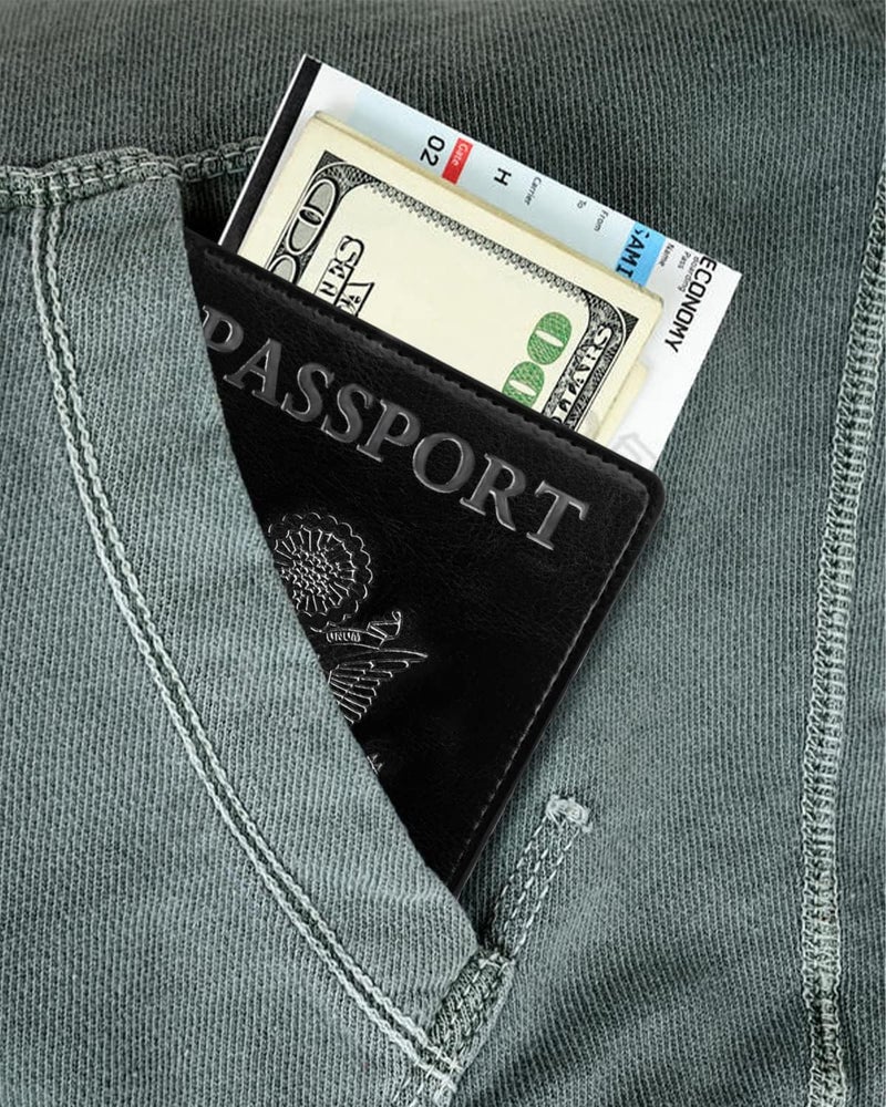Sizobi Leather Passport Holder,International Travel Must Haves Travel Accessories for Women Men, Cruise Ship Essentials, Travel Gifts - Image 5