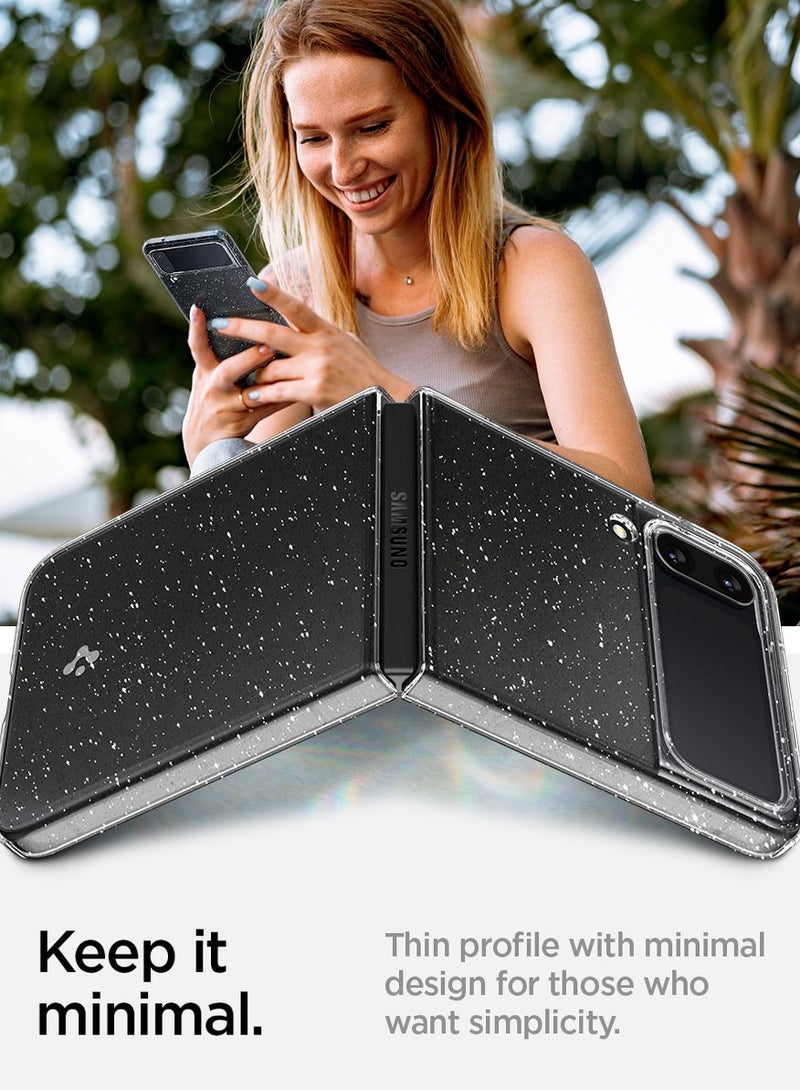 Spigen Air Skin Glitter Case Cover For Samsung Galaxy Z Flip 4 (2022) - Crystal Quartz - Image 5