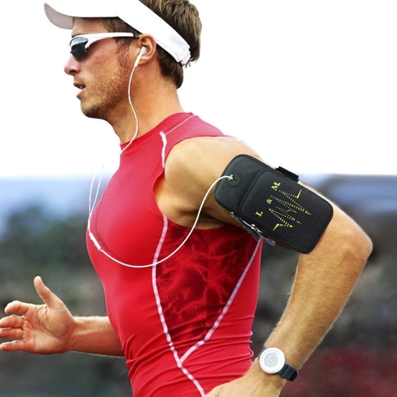LAFILLETTE Multifunctional Outdoor Sports Armband Running Bag Mobile Arm Bag Mobile Hand Bag (Black) - Image 5