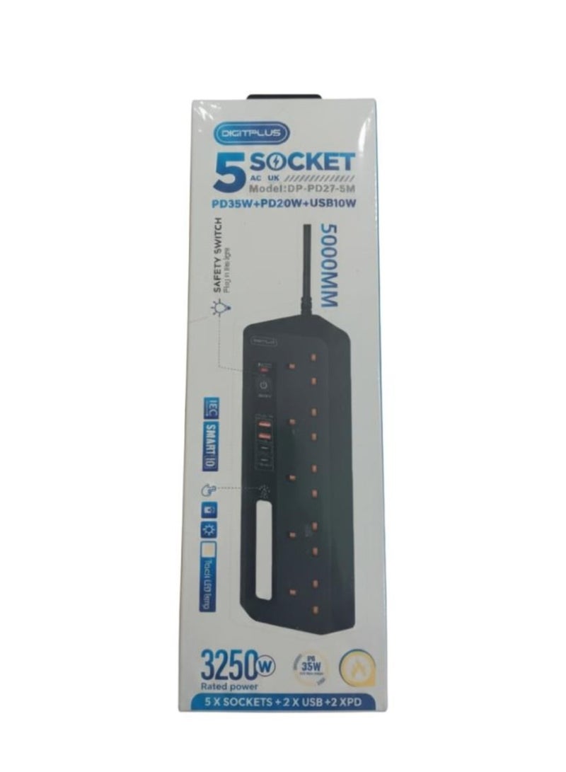 Digitplus Extension Bar with 5 sockets