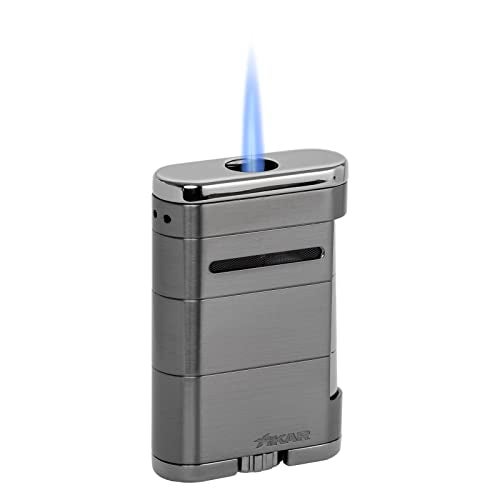 XIKAR Allume Triple Jet Tabletop Lighter, Engineered for Performance, Crisp Side Squeeze Ignition, Gunmetal - Image 2