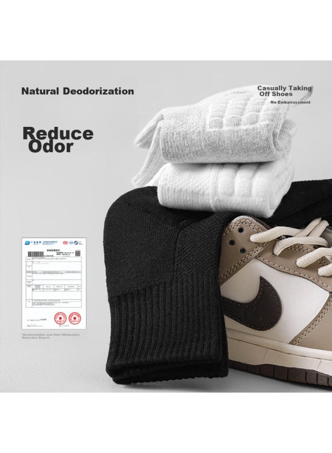 Picking up socks Xiao Ji Men'S Mid-Calf Socks, Spring And Autumn Season, Antibacterial, Odor-Resistant, Sports Terry Bottom, Non-Slip, Long And Short Tube Men'S Socks - Image 4