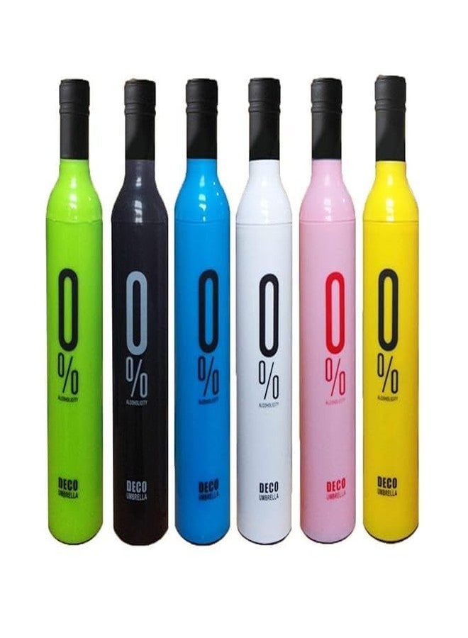 CLICKSWIFT® Wine Bottle Umbrella - Compact Folding Travel Umbrella with Stylish Plastic Wine Bottle Case - Lightweight, Portable, Windproof & Water-Resistant 1 Pcs Random Colour - Image 4