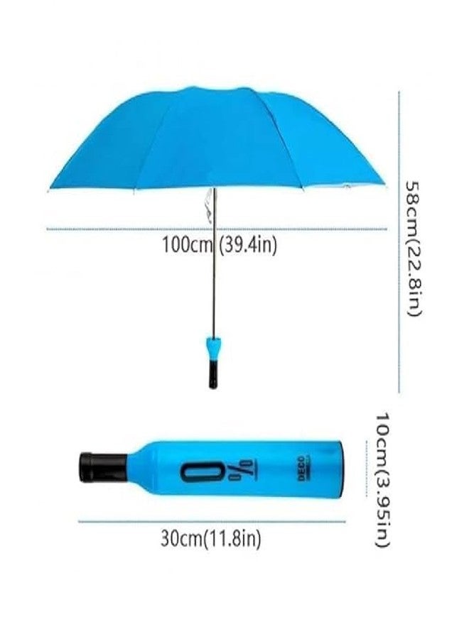 CLICKSWIFT® Wine Bottle Umbrella - Compact Folding Travel Umbrella with Stylish Plastic Wine Bottle Case - Lightweight, Portable, Windproof & Water-Resistant 1 Pcs Random Colour - Image 5