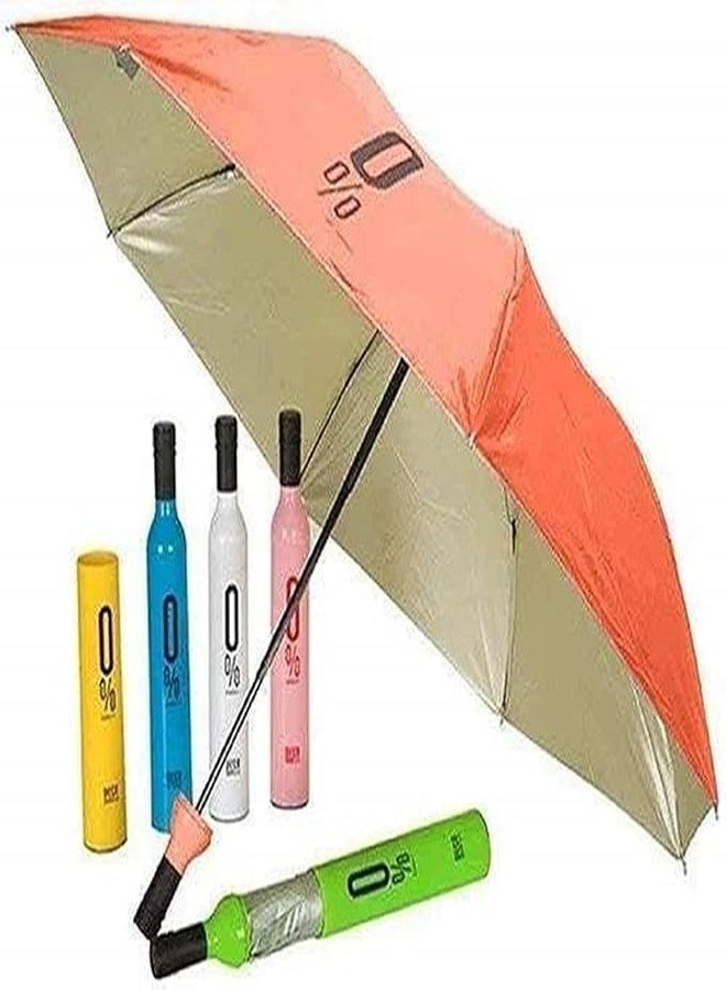 CLICKSWIFT® Wine Bottle Umbrella - Compact Folding Travel Umbrella with Stylish Plastic Wine Bottle Case - Lightweight, Portable, Windproof & Water-Resistant 1 Pcs Random Colour - Image 3