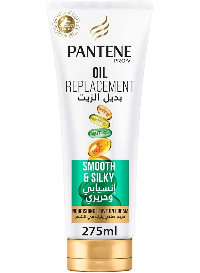 Pantene Pro V Smooth & Silky Oil Replacement For Frizzy Hair, Leave In Conditioner, 275ML - Image 2