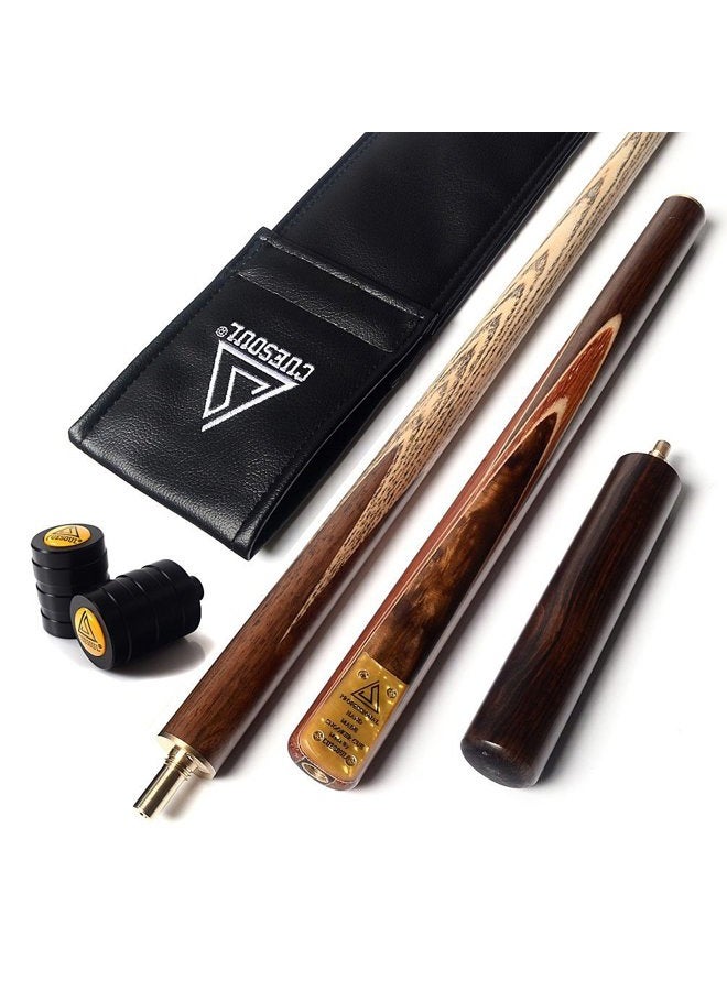 CUESOUL 3/4 Jointed Handcraft Snooker Cue 57 inch Packed in Leatherette Cue Bag - Image 1