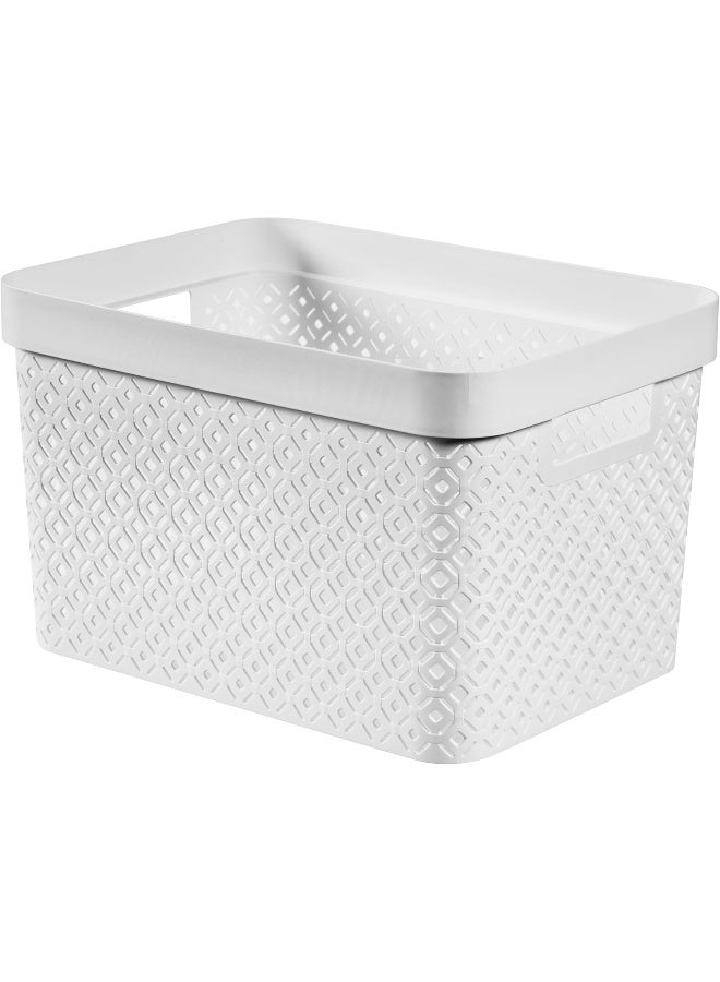 Keter سلة تخزين كتر تيرازو، سعة 17 لتر، أبيض - Image 1