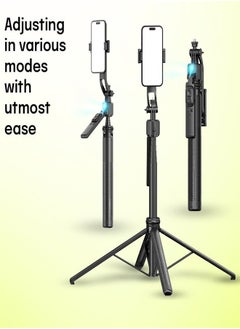 A7 AI Face Tracking Tripod with Gesture Control, 360° Rotating Selfie Stick, Adjustable Stand for iPhone & Android, Great for Video Recording, Content Create, Live Streaming - pzsku/Z27AF3D5B3AFF3E610EDFZ/45/_/1739460610/38101975-1cd8-4134-918f-060ae2e4f6ba