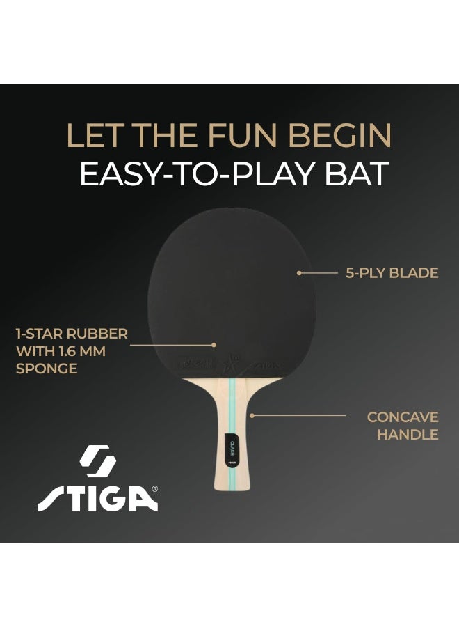 Stiga Hobby Clash 1-Star Table Tennis Racket for Beginners - Image 5