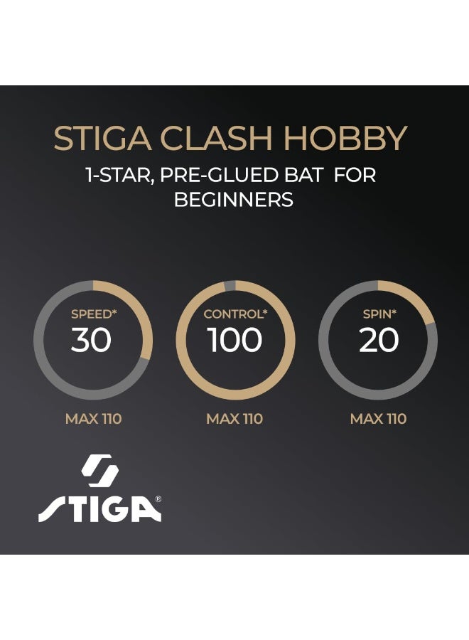 Stiga Hobby Clash 1-Star Table Tennis Racket for Beginners - Image 2