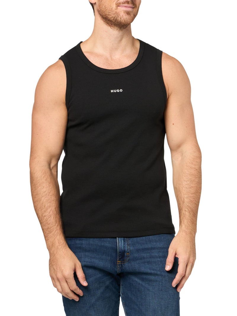 HUGO Small Tonal Logo Muscle Tank Black Carbon M