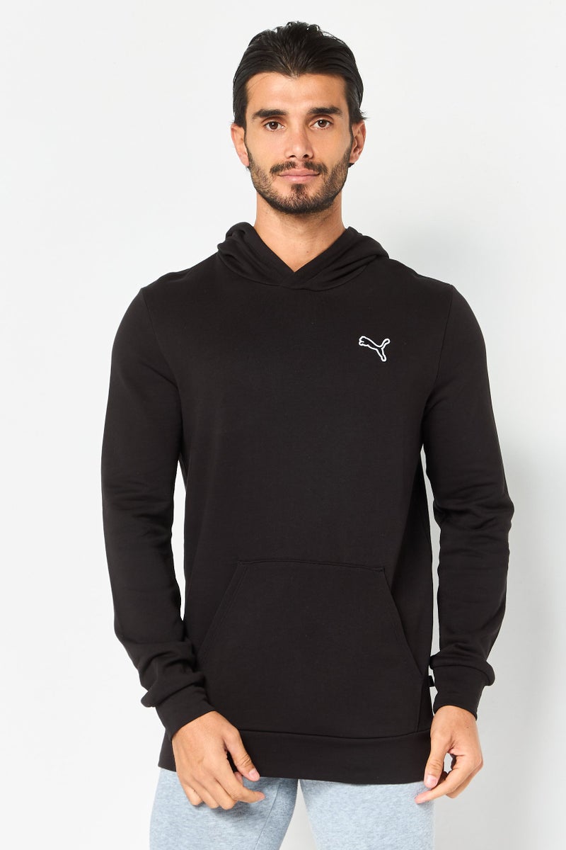PUMA هودي رياضي للرجال بأكمام طويلة مناسب للخارج، أسود - Image 1