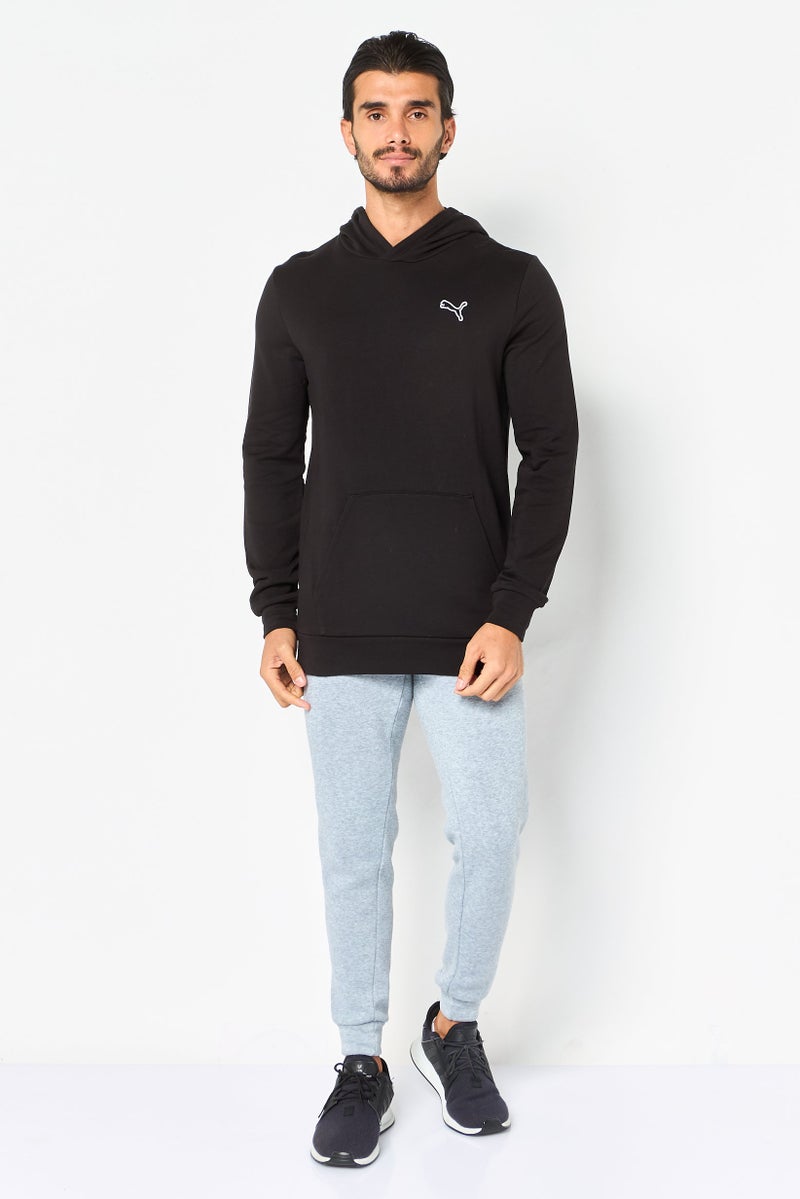 PUMA هودي رياضي للرجال بأكمام طويلة مناسب للخارج، أسود - Image 3