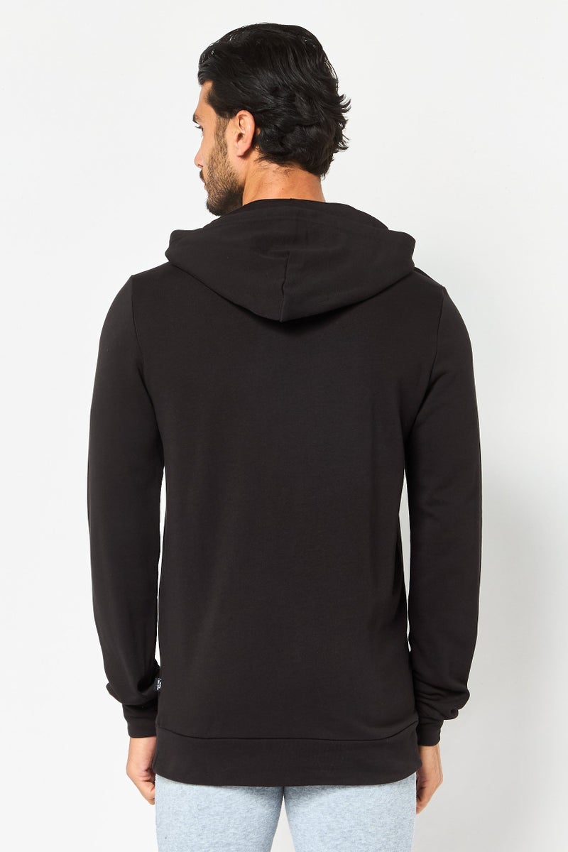 PUMA هودي رياضي للرجال بأكمام طويلة مناسب للخارج، أسود - Image 4