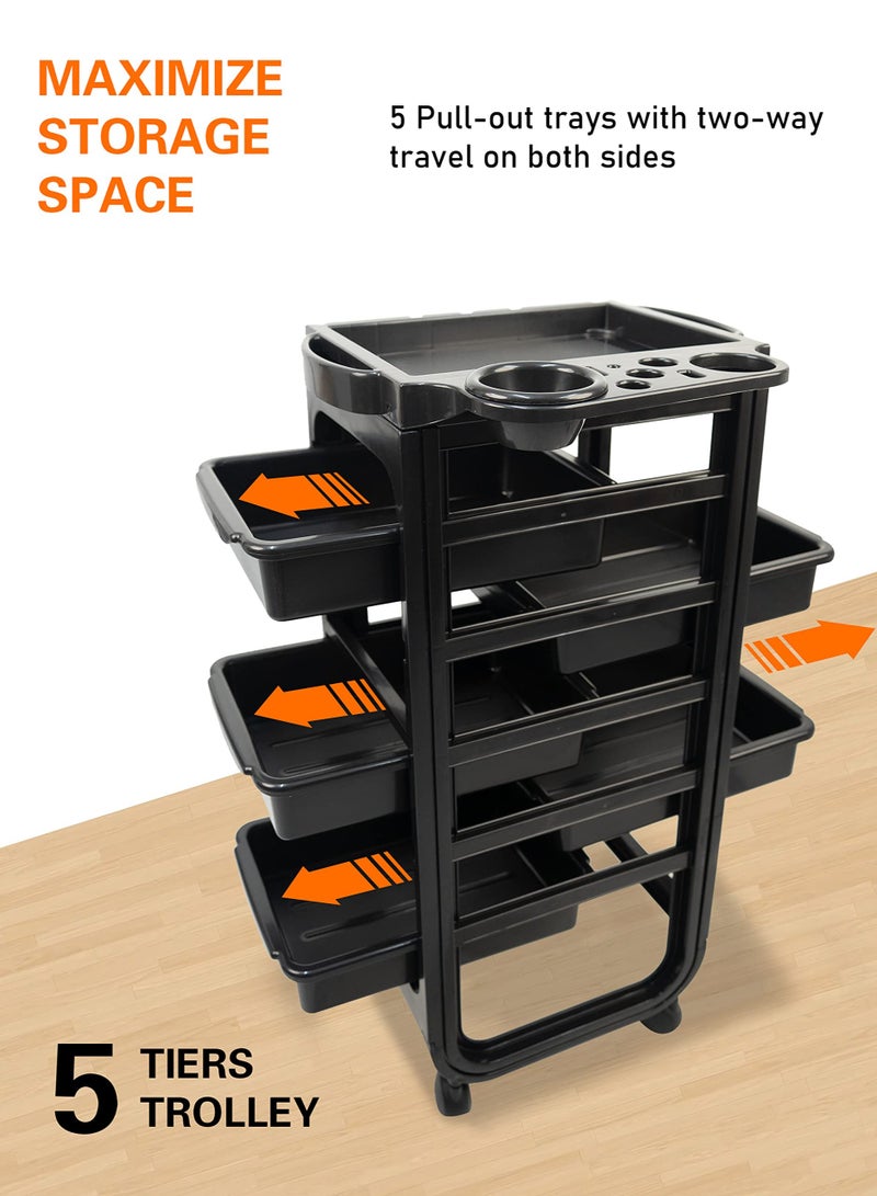 ميشيدا عربة الصالون مع عربة الصالون المتداول - Image 2