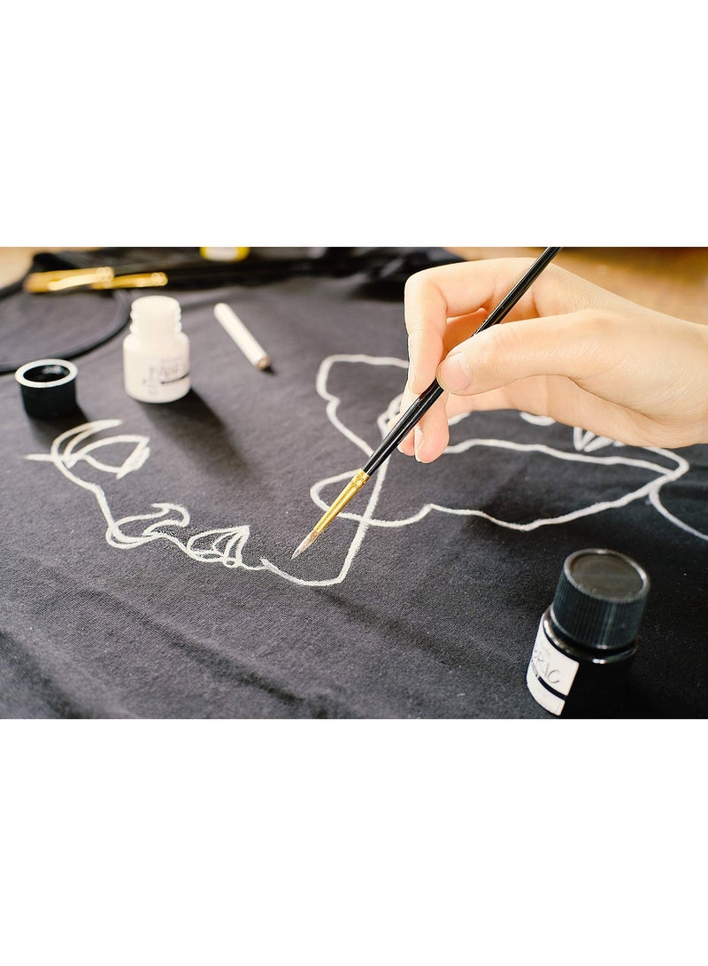 مجموعة طلاء الأقمشة، 8 × 20 مل ألوان زاهية للنسيج، القماش، القماش القطني، القمصان، الخشب، الزجاج الخزفي، صبغة أكريليك للفن، طلاء يدوي للأقمشة (8 قطع من الأقمشة) - Image 2