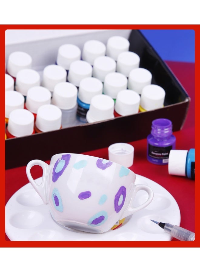 مجموعة طلاء الأقمشة، 8 × 20 مل ألوان زاهية للنسيج، القماش، القماش القطني، القمصان، الخشب، الزجاج الخزفي، صبغة أكريليك للفن، طلاء يدوي للأقمشة (8 قطع من الأقمشة) - Image 4