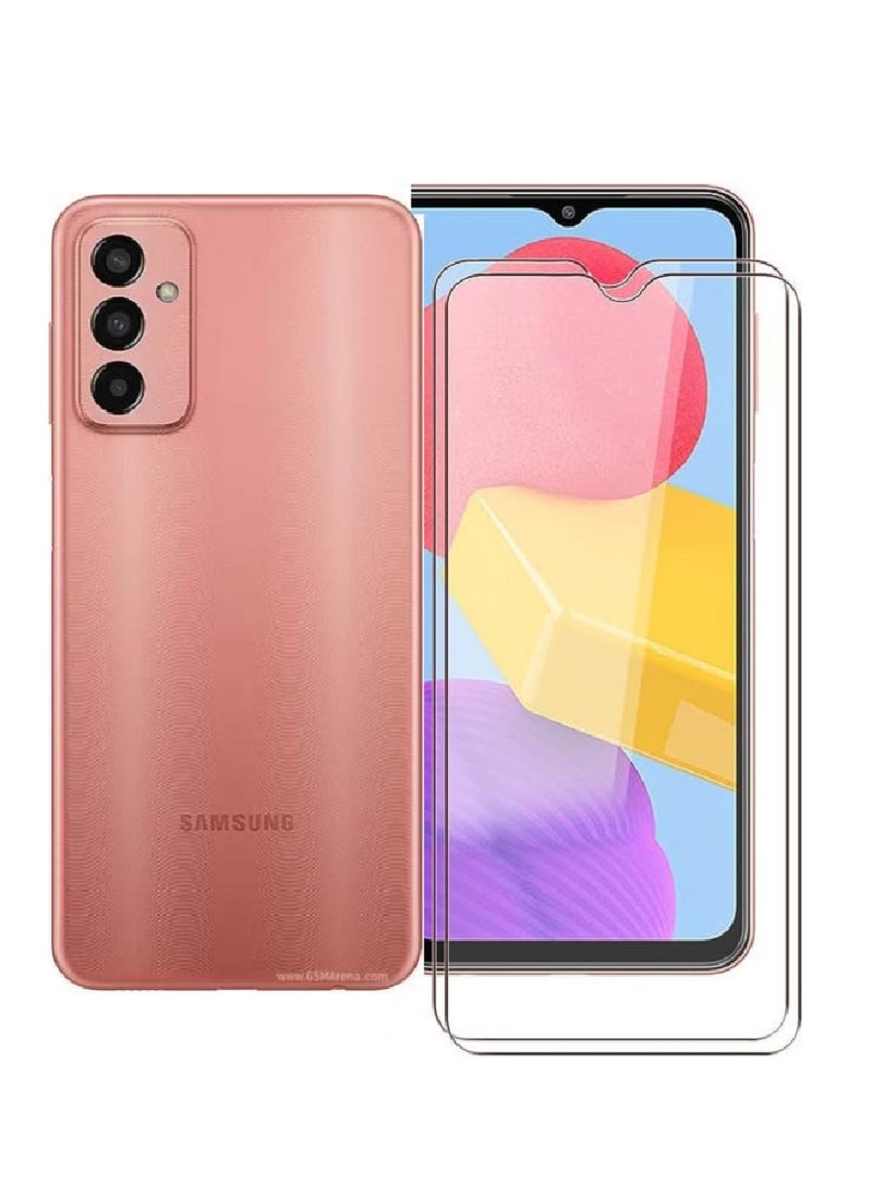 Super 2 Pieces Tempered Glass Screen Protector Clear Designed For Samsung Galaxy M13 Full Screen Coverage And Bubble Free - Image 1