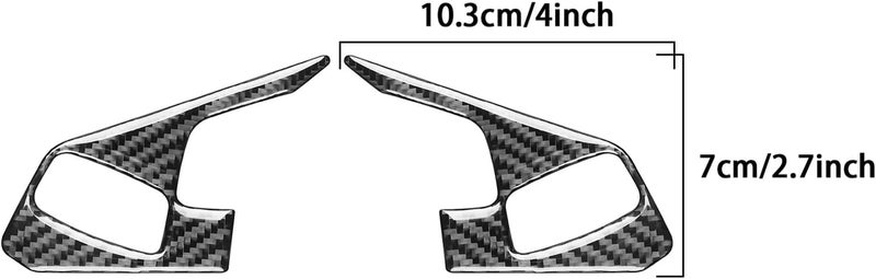 WXZOS Genuine Carbon Fiber Steering Wheel Trim for Chevrolet Corvette C8 2020 tp 2024 (Red) - Image 4