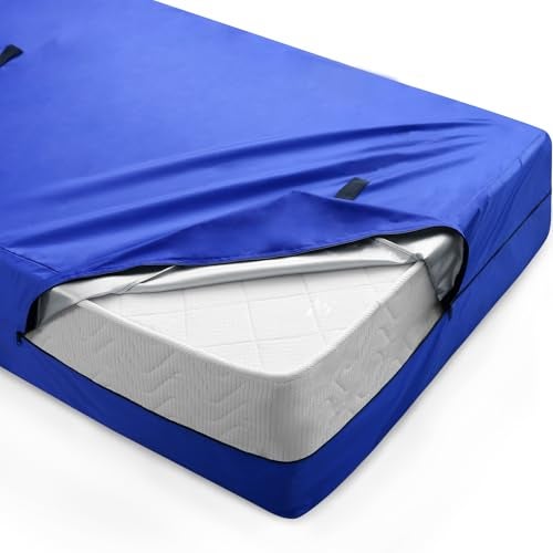 Magik & Kover Queen Mattress Bag for Moving and Storage, Queen Size Mattress Cover for Moving with Heavy Duty Handles, Double Zippers, Reusable Waterproof Mattress Protector for House Moving Travel - Image 1