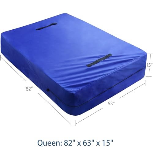 Magik & Kover Queen Mattress Bag for Moving and Storage, Queen Size Mattress Cover for Moving with Heavy Duty Handles, Double Zippers, Reusable Waterproof Mattress Protector for House Moving Travel - Image 5