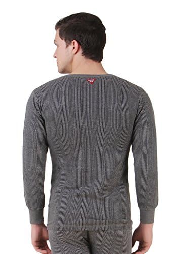 HAP Quilted Thermal Set V Neck Top + Trouser Dark Grey | Body Warmer | Cosy Winter Innerwear for Man (Dark Grey, Size M) - Image 2