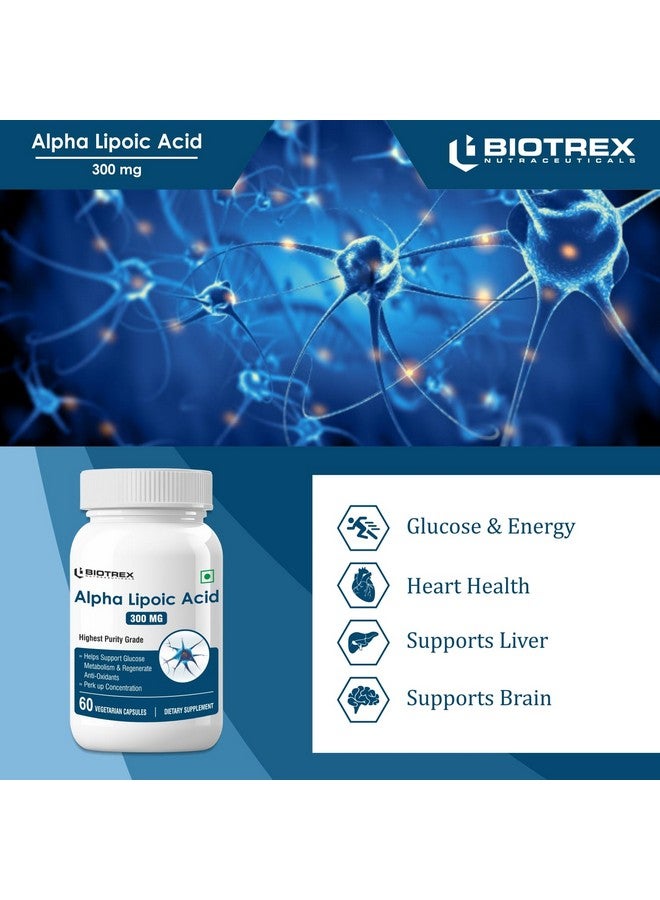 Biotrex Nutraceuticals Biotrex Alpha Lipoic Acid - 300mg, Powerful antioxidant (60 Capsules) - Image 5