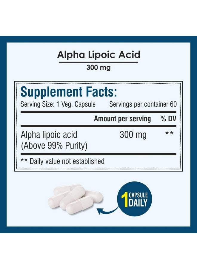 Biotrex Nutraceuticals Biotrex Alpha Lipoic Acid - 300mg, Powerful antioxidant (60 Capsules) - Image 4